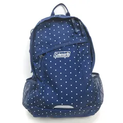 d■コールマン/COLEMAN ドット柄 リュックサック/デイパック BAG/ 紺■14【中古】