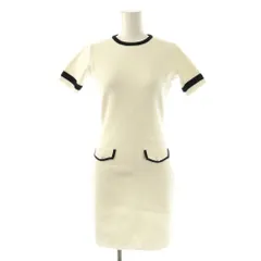 ダーリッチ Darich 24SS バイカラーラインニットミニワンピース 半袖 F-L オフホワイト /NR ■OS