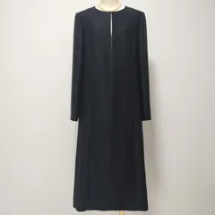 Yukiko kimijima　ユキコキミジマ　東京ソワール　ノーカラー　ロングジャケット　黒　9号　M