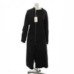 ブージュルード Bou Jeloud コート 38 黒 ブラック 長袖 ノーカラー フロントジップ /JP