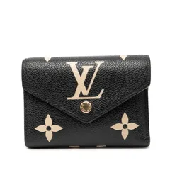 ルイ ヴィトン モノグラム アンプラント ポルトフォイユ ヴィクトリーヌ M80968 ブラック レザー レディース LOUIS VUITTON【1-0257569】