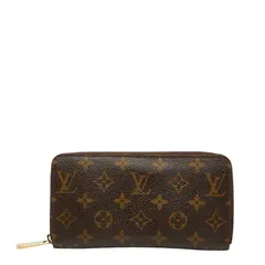 ルイ ヴィトン モノグラム ジッピーウォレット ラウンドファスナー 長財布 M60017 ブラウン PVC レディース LOUIS VUITTON【1-0258075】