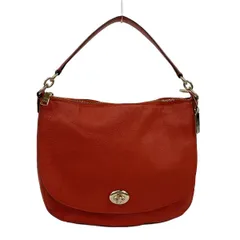 COACH(コーチ) ハンドバッグ ターンロック ホーボー ペブル レザー 36762 レッド レザー