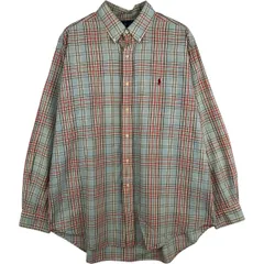 古着 ラルフローレン Ralph Lauren BLAKE 長袖 ボタンダウンチェックシャツ メンズL相当/eaa615261
