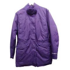 Eddie Bauer ダウンジャケット パープル レディースXXL メンズL相当 防寒 ヘザーテック フード付き ロング丈 アウター 紫 無地 シンプル アウトドア カジュアル 大きいサイズ ゆったり 冬物 人気 定番 古着のサムネイル