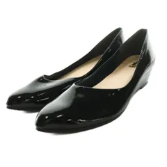 ヒラリドットトーキョウ hirari.tokyo パンプス エナメル 24.5cm 黒 ブラック /SS ■OS