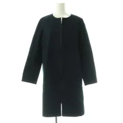 シップス SHIPS ノーカラーコート スプリングコート アウター ジップアップ 紺 /NR ■OS