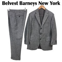 Belvest バーニーズニューヨーク ウールカシミヤ スーツ 48　千鳥格子