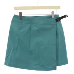 モンベル Montbell ラップスカート 巻き 台形 ミニ丈 ストレッチ ロゴ M 青 ブルー /BB ■GY60