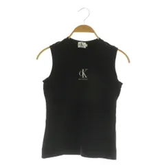 カルバンクラインジーンズ Calvin Klein Jeans ノースリーブカットソー 刺繍  S ブラック /MY ■OS ■GY58