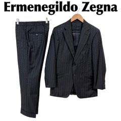 美品 エルメネジルドゼニア セットアップ スーツ TROFEO Ermenegildo Zegna TROFEO スーツセットアップ 44 黒縞 - メルカリ