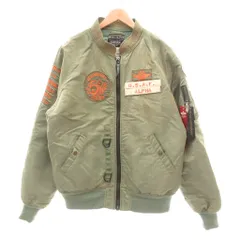 アルファ ALPHA 50周年記念 アニバーサリーモデル フライトジャケット N-2B 中綿 ナイロン XL カーキ系 /UO