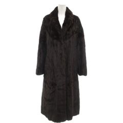 VISCARDI ファーコート 毛皮 ミンク ロング丈 ダークブラウン /UO
