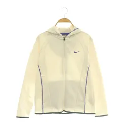 ナイキ NIKE ジップアップパーカー 裏起毛 フーディM オフホワイト ブルー /CX ■ECB001