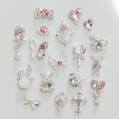 数量限定　ネイルパーツ　シルバー　ピンク　量産型　まとめ売り