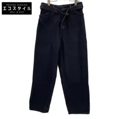 COMOLI コモリ R01-03011 20SS ﾌﾞﾗｯｸ BELTED DENIM PANTS 1