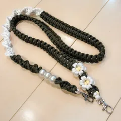 ショルダーストラップ 花 パラコード フェス ハンドメイド