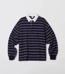 SPAO スパオ ラグビーシャツ ラグビー ストライプ 長袖Tシャツ SPLSF49C02
