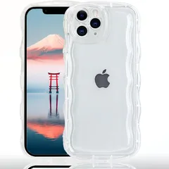 【新品】 AVETUL iPhone 12 Pro Max ケース クリア ウェーブ アイフォン12プロマックスケース 韓国 うねうね おしゃれ 黄ばみなし かわいい ソフトTPU 滑り止め 薄型 軽量 iPhone 12 Pro Max スマホケース ワイヤ