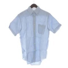 ブルックスブラザーズ BROOKS BROTHERS シャツ 麻 リネン S 水色 ライトブルー ストライプ柄 ボタンダウンカラー 半袖 /GR ■GY58