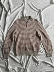 RAGG 90s USA製 Henry Neck Border Knit