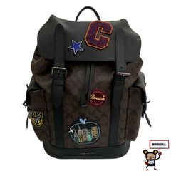 M*l様 COACH シグネチャー バックパック ブラック - メルカリ