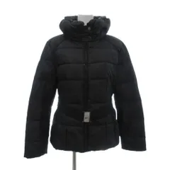 ザラ ベーシック ZARA BASIC ダウンジャケット L 黒 ブラック ボリュームネック 長袖 ベルト付き /NU ■GY12