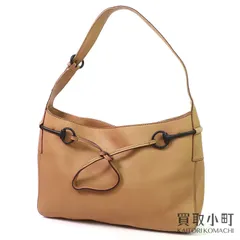 グッチ ホースビット レザー ショルダーバッグ ブラウンレザー ショッピングバッグ 101975 HORSEBIT SHOULDER BAG