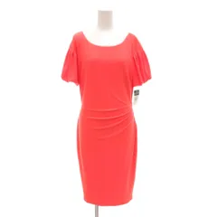 ローレンラルフローレン LAUREN RALPH LAUREN タグ付き ワンピース 6 半袖 ひざ丈 オレンジ /AE ■GY06