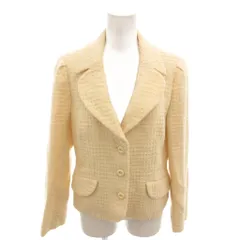 ロベルタディカメリーノ Roberta di Camerino 美品 ジャケット ウール 38 アイボリー 凹凸織り柄 テーラードカラー 長袖 ML-Q-23-06-006900 /HW ■GY06のサムネイル