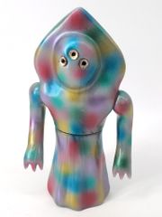 MIXTURE TOYS 3目ートルの宇宙人 銀ラメ成型/赤青黄緑/鳴き人形