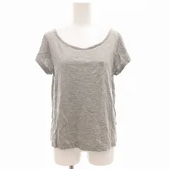 ブルーレーベルクレストブリッジ BLUE LABEL CRESTBRIDGE カットソー 半袖 ロゴ刺繍 38 グレー /GV