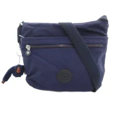 キプリング KIPLING ショルダーバッグ 紺 ネイビー ジッパーポケット モンキーチャーム /NL ■GY06