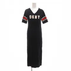 ダナキャランニューヨーク DKNY ヴィンテージ ワンピース マキシ ロング 半袖 紺 ネイビー /AE ■GY06
