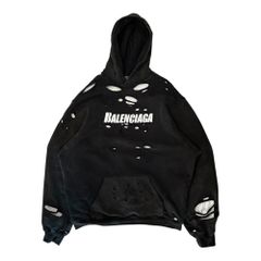 BALENCIAGA UNIFIT ダメージ加工 パーカー ブラック XXS BALENCIAGA UNIFIT ダメージ加工 パーカー ブラック XXS - メルカリ