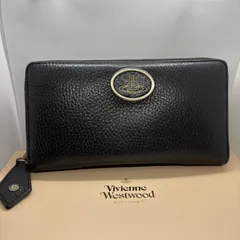 Vivienne Westwood ヴィヴィアンウエストウッド 長財布 ラウンドファスナー ラウンドジップ ブラック レザー オーブ 箱付き