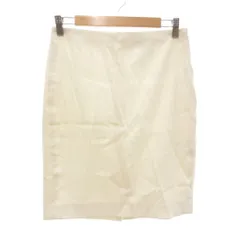 バナナリパブリック BANANA REPUBLIC タイトスカート 2 白 ホワイト ひざ丈 総柄 /NU ■GY06