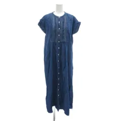 アーバンリサーチ サニーレーベル URBAN RESEARCH Sonny Label デニムピンタックヨークフレンチワンピース シャツワンピ F インディゴブルー フレンチスリーブ マキシ ロング丈 LAA5-26R601 /NU ■GY06