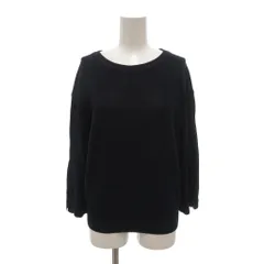 アンタイトル UNTITLED ニット セーター 2 紺 ネイビー ラウンドネック 七分袖 スリットスリーブ /NU ■GY06