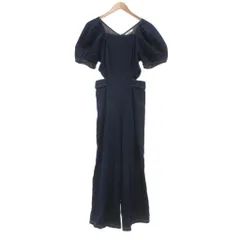 スナイデル SNIDEL オールインワン 0 紺 ネイビー パフスリーブ 半袖 カットアウト /ML ■GY06