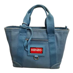 KENZO ケンゾー Canvas Small Tote Bag 2WAY キャンバス トートバッグ ショルダーバッグ FD52SA960F01 F ブルー メンズのサムネイル