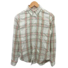 ラルフローレン RALPH LAUREN ボタンダウンシャツ BDシャツ 長袖 チェック ポニー刺繍 XS ライトグリーン ■MET2