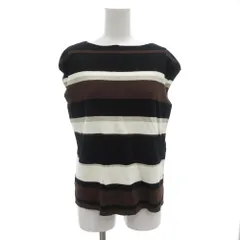 オペークドットクリップ OPAQUE.CLIP タグ付き ニット セーター M ノースリーブ ボーダー マルチカラー /AE ■ECF001