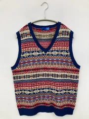 BEAMS ビームス ベスト MEDIUM レッド その他総柄