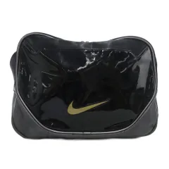 ナイキ NIKE ショルダーバッグ スポーツ エナメル 黒 ブラック シルバーカラー /NU
