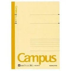 (まとめ) コクヨ キャンパスノート(カラー表紙) セミB5 A罫 30枚 黄 ノ-3CAN-Y 1冊 〔×60セット〕