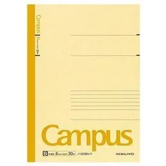 (まとめ) コクヨ キャンパスノート(カラー表紙) セミB5 B罫 30枚 黄 ノ-3CB-Y 1冊 〔×60セット〕