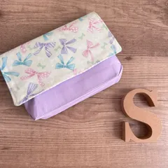 No.161 横入れお弁当袋 S size✴︎リボン