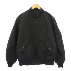 ジーユー GU 中綿ジャケット ブルゾン アウター ナイロン ショート丈 ワンカラー 切替 M 黒 ブラック /BB ■GY58