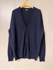 UNIQLO ユニクロ メンズ ウール100％ 薄手 Vネック カーディガン ニット
